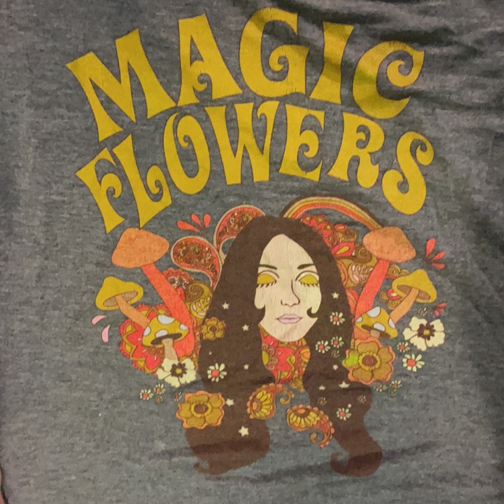 Hippie mushroom floral top